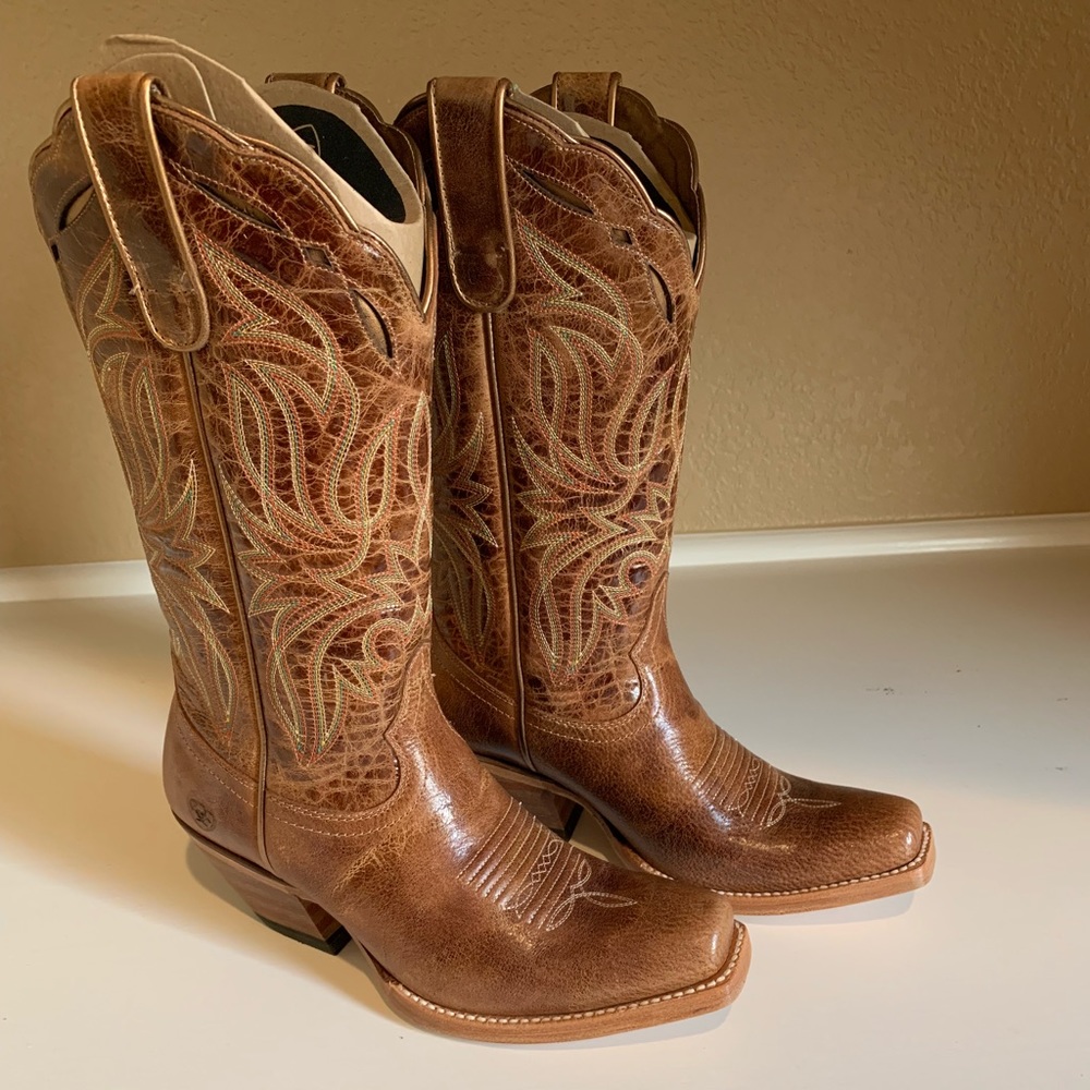 Tan Bristol Leather Cowboy Boot, Ariat, 8